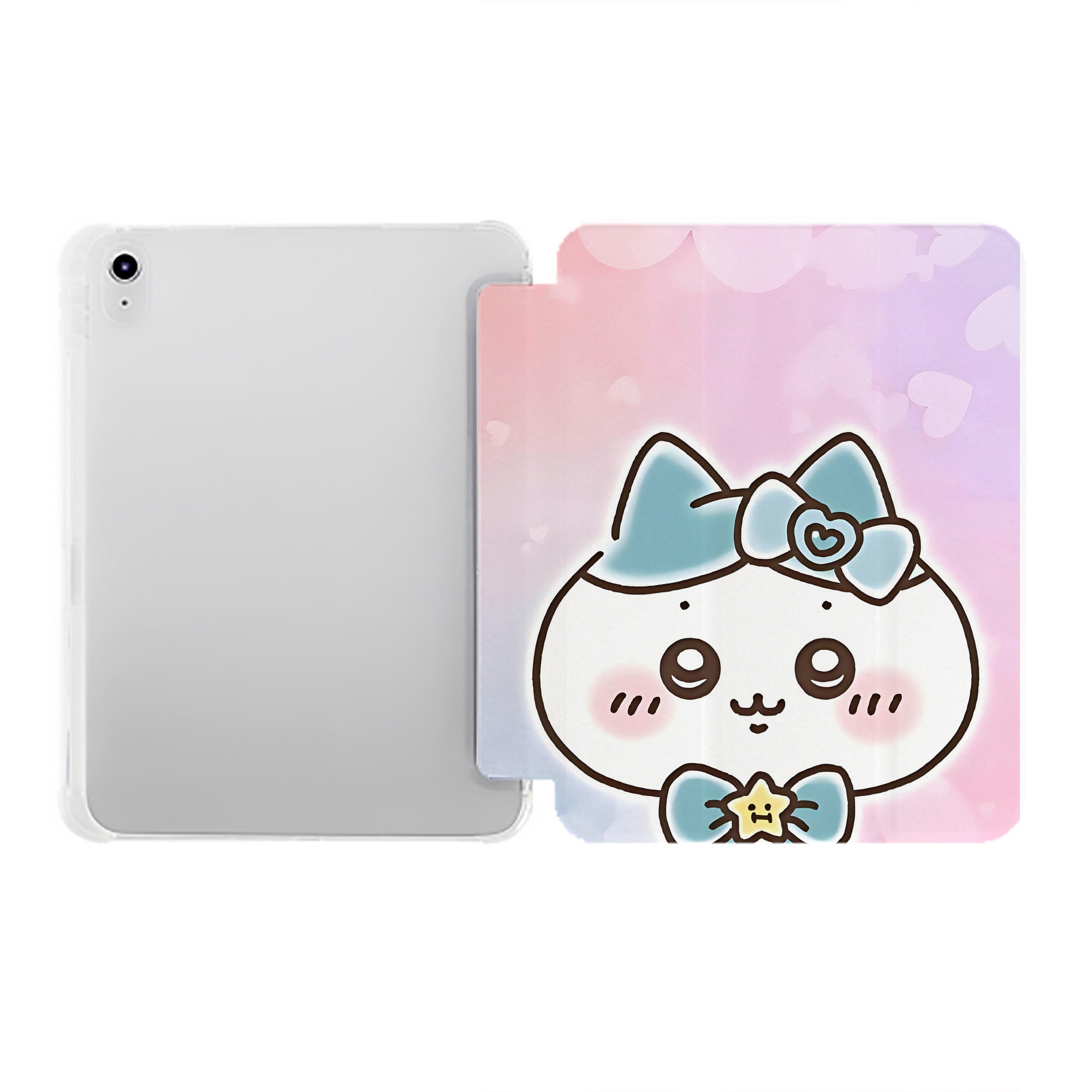 （画像用） ちいかわ Chii-kawa IPad ケース ペン収納付き 三つ折りスタンド PUレザー×シリコン 対応機種9.5/10.5/10.9インチ